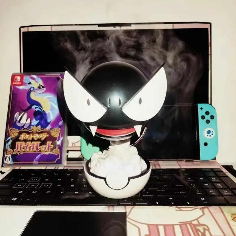 In Stock Anime Gastly Humidifier Pokemon Water Replenishing Spray Desktop Air Purifier Led Lamp Decorations Indoor Ambient Toys