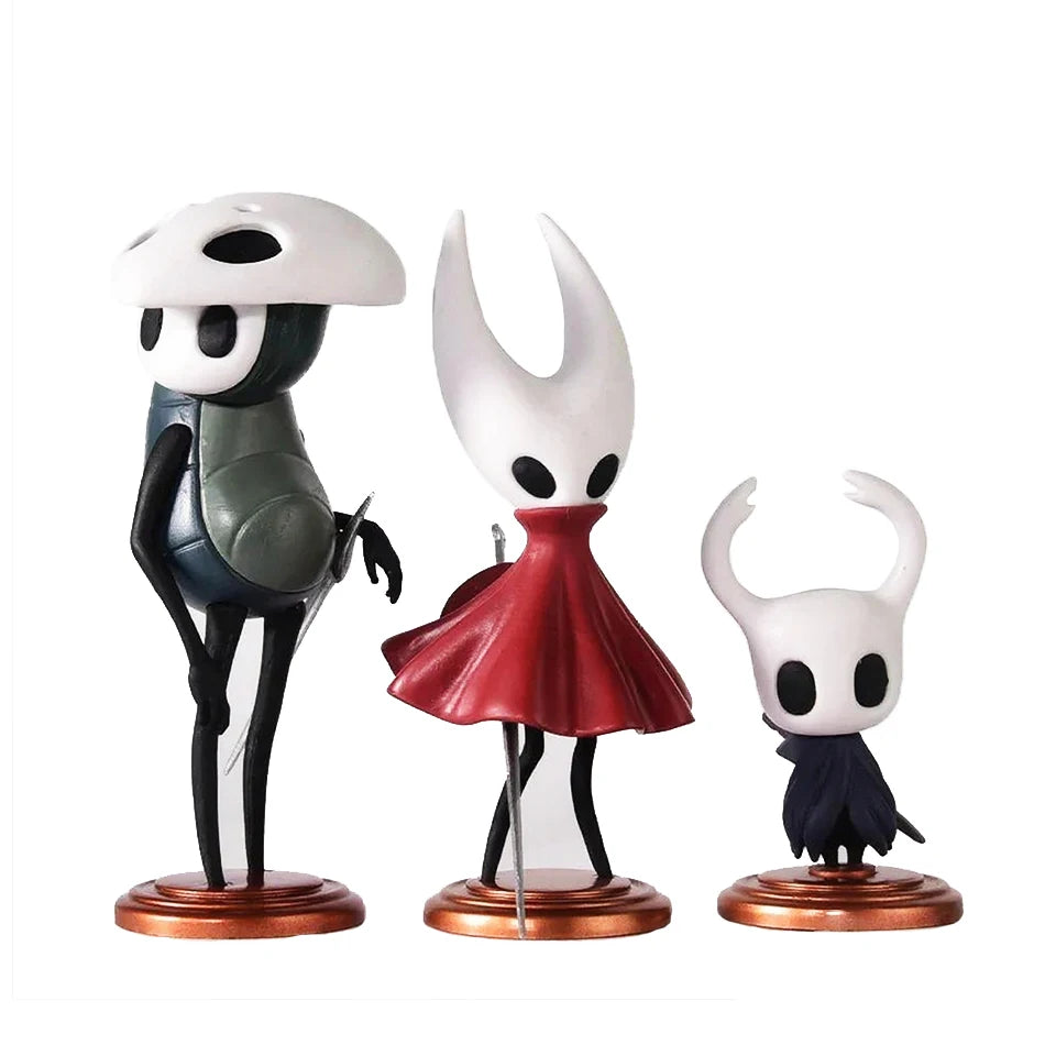 3pcs/6pcs Hollow Knight Silk Song Knight Hornet Grub Zote Quirrel Shade Cornifer Myla PVC Figure Model Ornament Toy Collection G