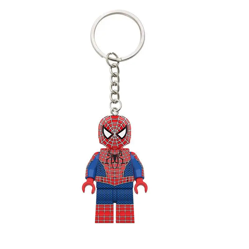 Marvel Spider-Man Keychain Creative Cartoon Character School Bag Pendant Kawaii Gift Toy Cute Keychain Jewelry Desktop Ornament