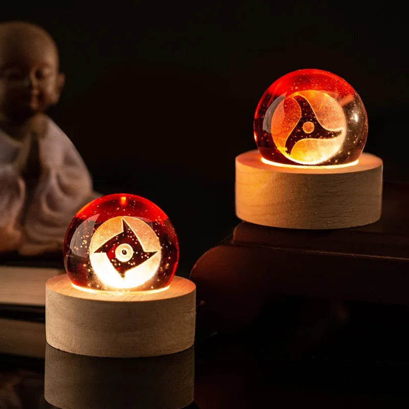 Anime Naruto Writing Eye Crystal Ball Set Creative Desktop Decoration Practical Souvenir Gift for Boyfriend Graduation Gifts