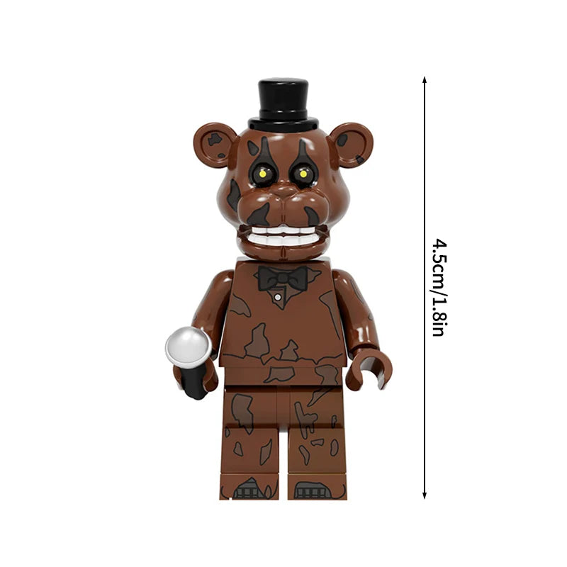 Mini Bricks Bonnie Ornament Building Block Games Figure Chica Foxy Bear Freddy Fazbear Toy Accessories Party Gifts