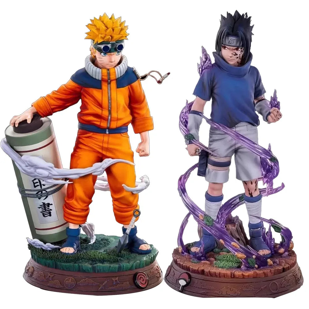 22CM Naruto Uzumaki Uchiha Sasuke Figure Anime NARUTO Shippuden Cool Desktop Golf Model Toy  Gift Collection Ornaments PVC