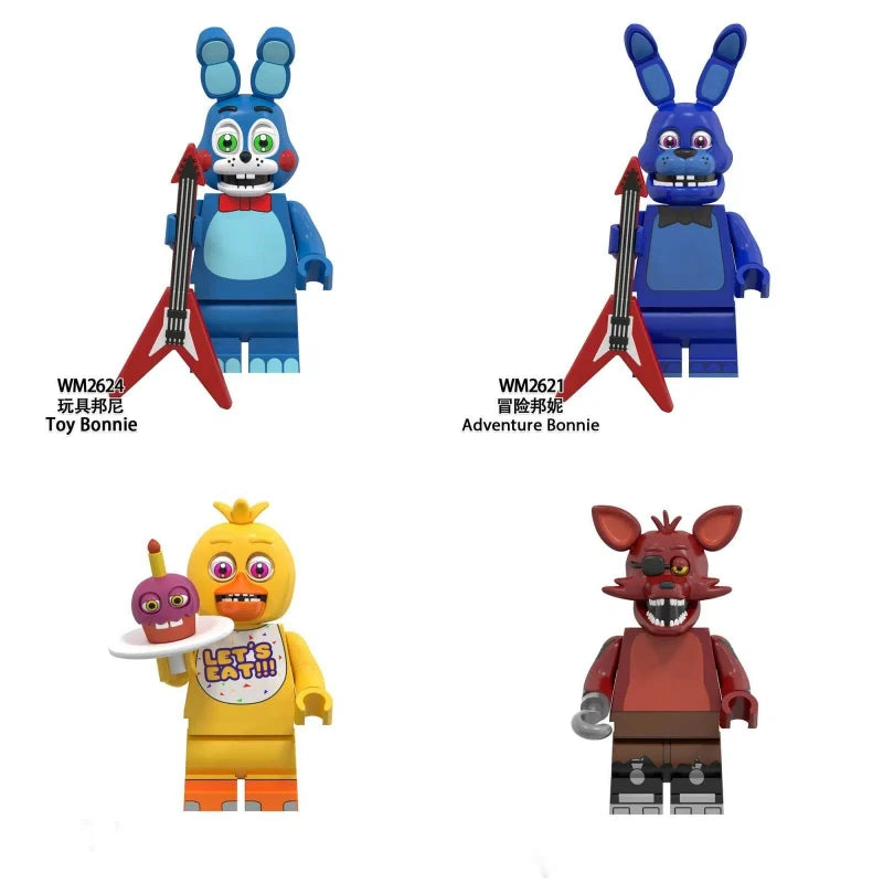 Mini Bricks Bonnie Ornament Building Block Games Figure Chica Foxy Bear Freddy Fazbear Toy Accessories Party Gifts