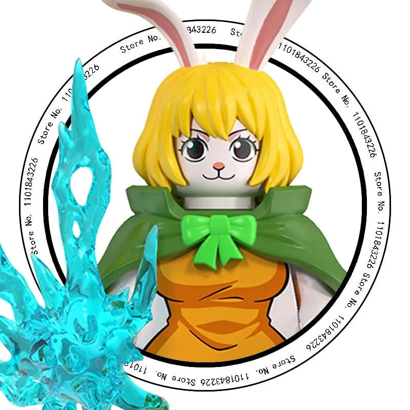 ONE PIECE Luffy  Zoro Nami Sanji Chopper Bloques de construcción Mini Figuras de acción Accesorios Regalos de Halloween y Navidad para niños