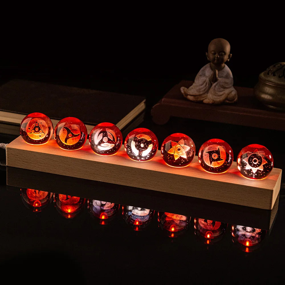 Anime Naruto Writing Eye Crystal Ball Set Creative Desktop Decoration Practical Souvenir Gift for Boyfriend Graduation Gifts