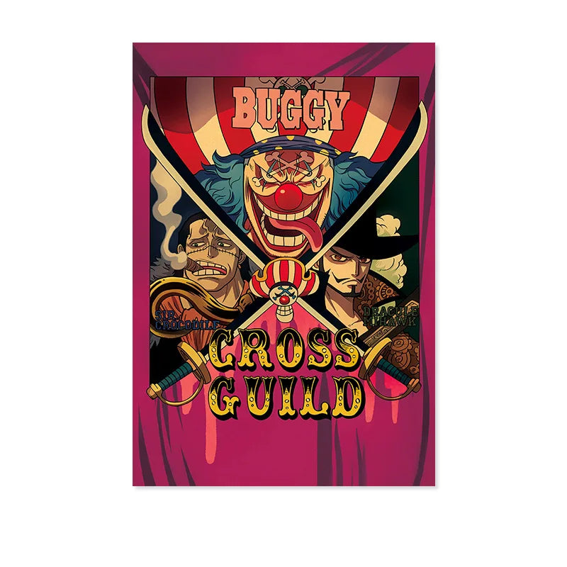 One Piece Luffy Gear 5 Nika Billion Bounty Wanted Posters Four Emperors Anime Action Figures Vintage Wall Decoration Poster Toys