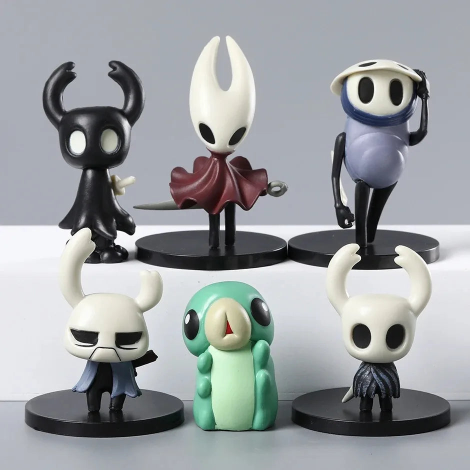 3pcs/6pcs Hollow Knight Silk Song Knight Hornet Grub Zote Quirrel Shade Cornifer Myla PVC Figure Model Ornament Toy Collection G