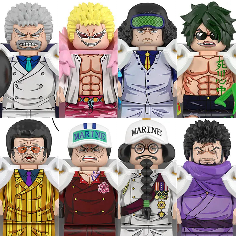 ONE PIECE Luffy  Zoro Nami Sanji Chopper Bloques de construcción Mini Figuras de acción Accesorios Regalos de Halloween y Navidad para niños