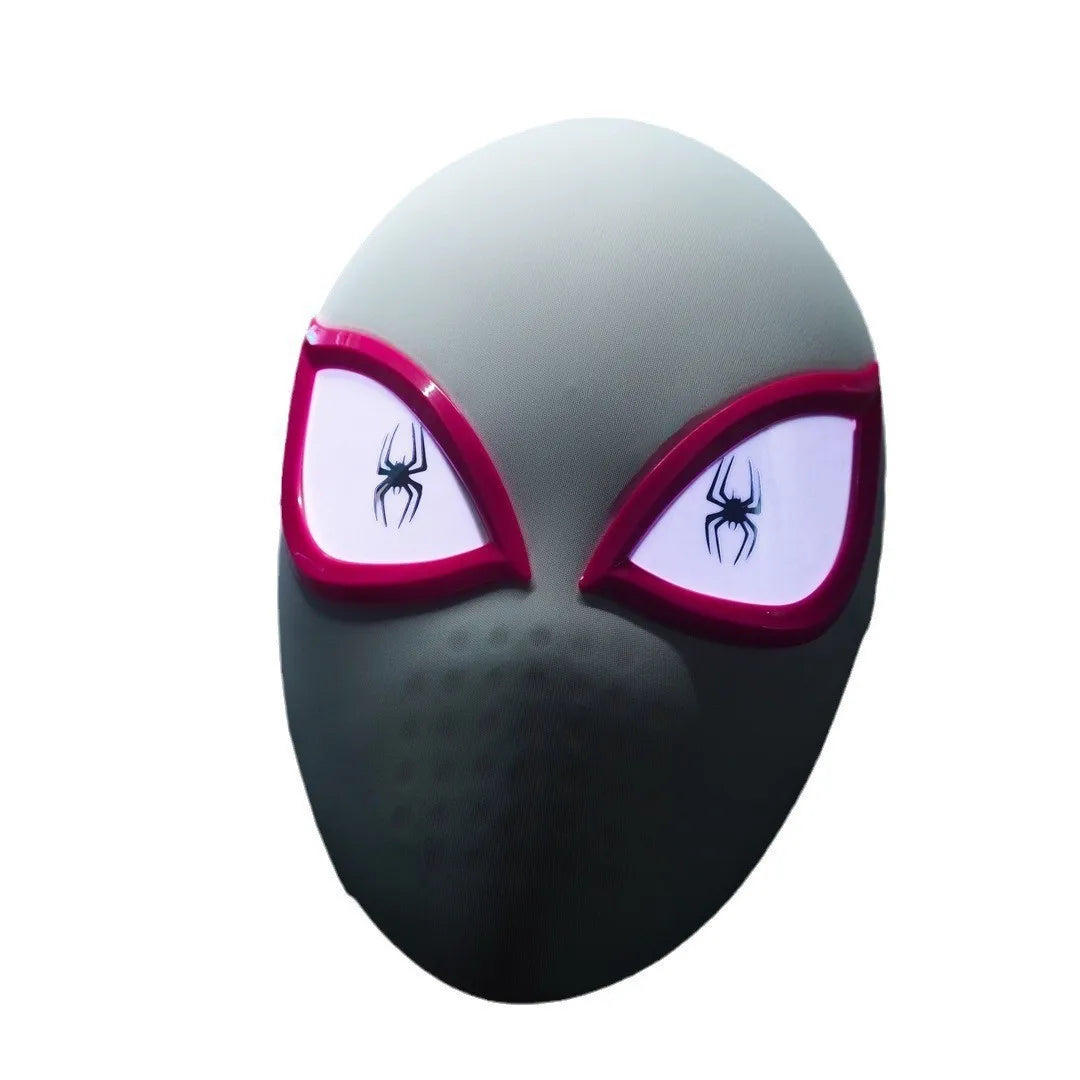 Spider Man Gwen Stacy Mask With Light Halloween Cosplay Costumes Props Movie Superhero Adult 1:1 Wearable COS Mask Headgear Gift