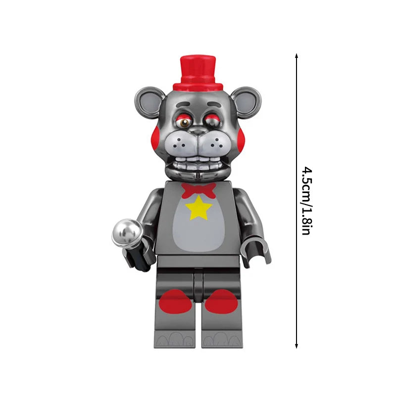 Mini Bricks Bonnie Ornament Building Block Games Figure Chica Foxy Bear Freddy Fazbear Toy Accessories Party Gifts