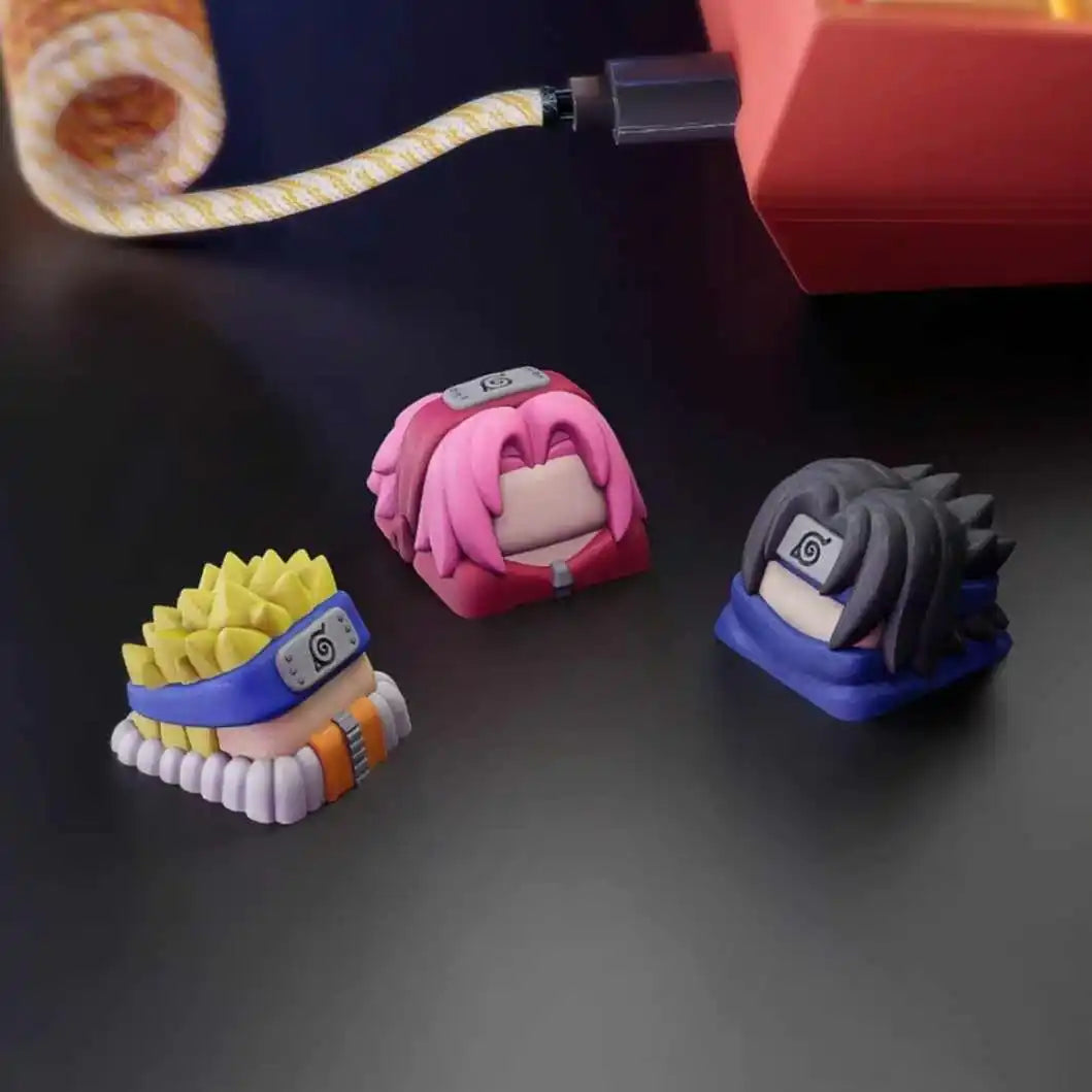 New Cartoon Naruto Sasuke Mechanical Keycap Haruno Sakura Keyboard Keycaps Animation Peripheral Creative Keycaps Gift