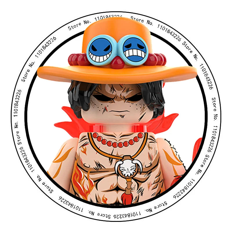 ONE PIECE Luffy  Zoro Nami Sanji Chopper Bloques de construcción Mini Figuras de acción Accesorios Regalos de Halloween y Navidad para niños