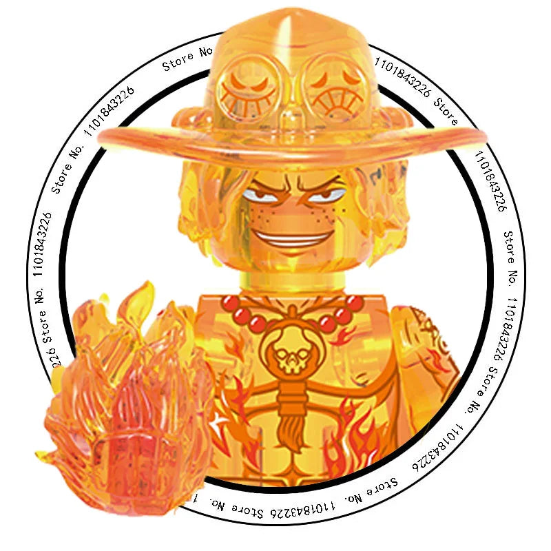 ONE PIECE Luffy  Zoro Nami Sanji Chopper Bloques de construcción Mini Figuras de acción Accesorios Regalos de Halloween y Navidad para niños
