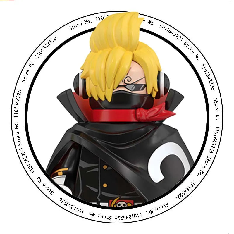 ONE PIECE Luffy  Zoro Nami Sanji Chopper Bloques de construcción Mini Figuras de acción Accesorios Regalos de Halloween y Navidad para niños