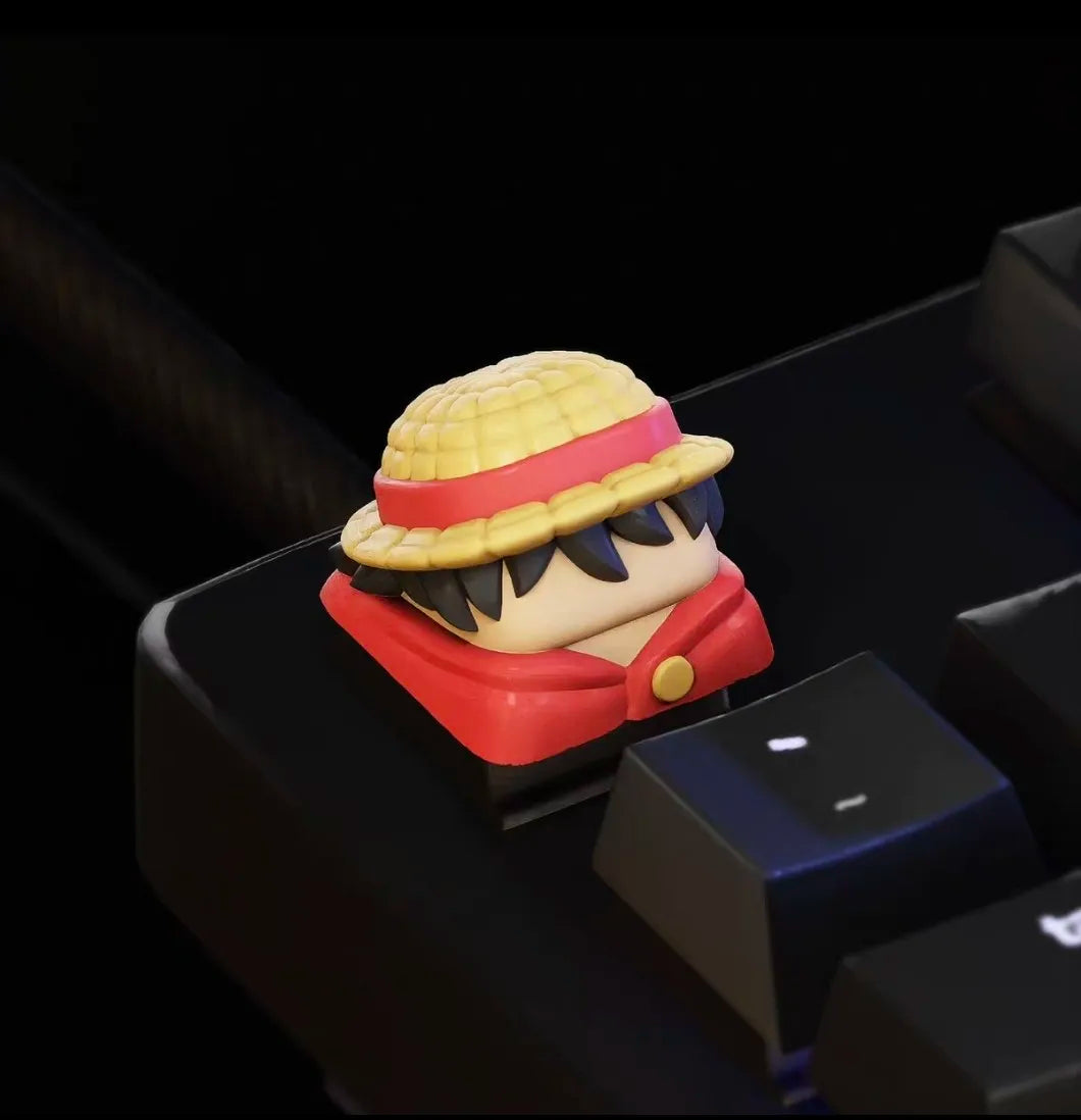 One Piece Keycaps 3D Custom Artisan Luffy Zoro Sanji Anime Character Keycaps For Mechanical Keyboard Anime Game Fans