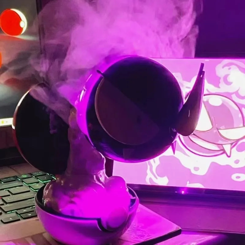 In Stock Anime Gastly Humidifier Pokemon Water Replenishing Spray Desktop Air Purifier Led Lamp Decorations Indoor Ambient Toys