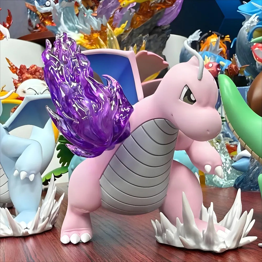 10cm/3.93in Anime Pokemon Figure Fire Punch Dragonite Action Figures Pvc Collection Model Toys for Children Gifts