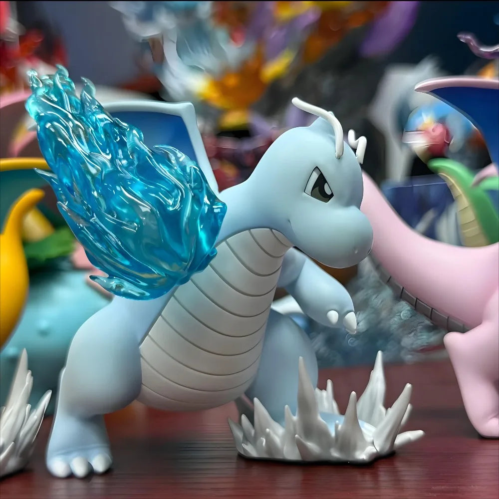 10cm/3.93in Anime Pokemon Figure Fire Punch Dragonite Action Figures Pvc Collection Model Toys for Children Gifts