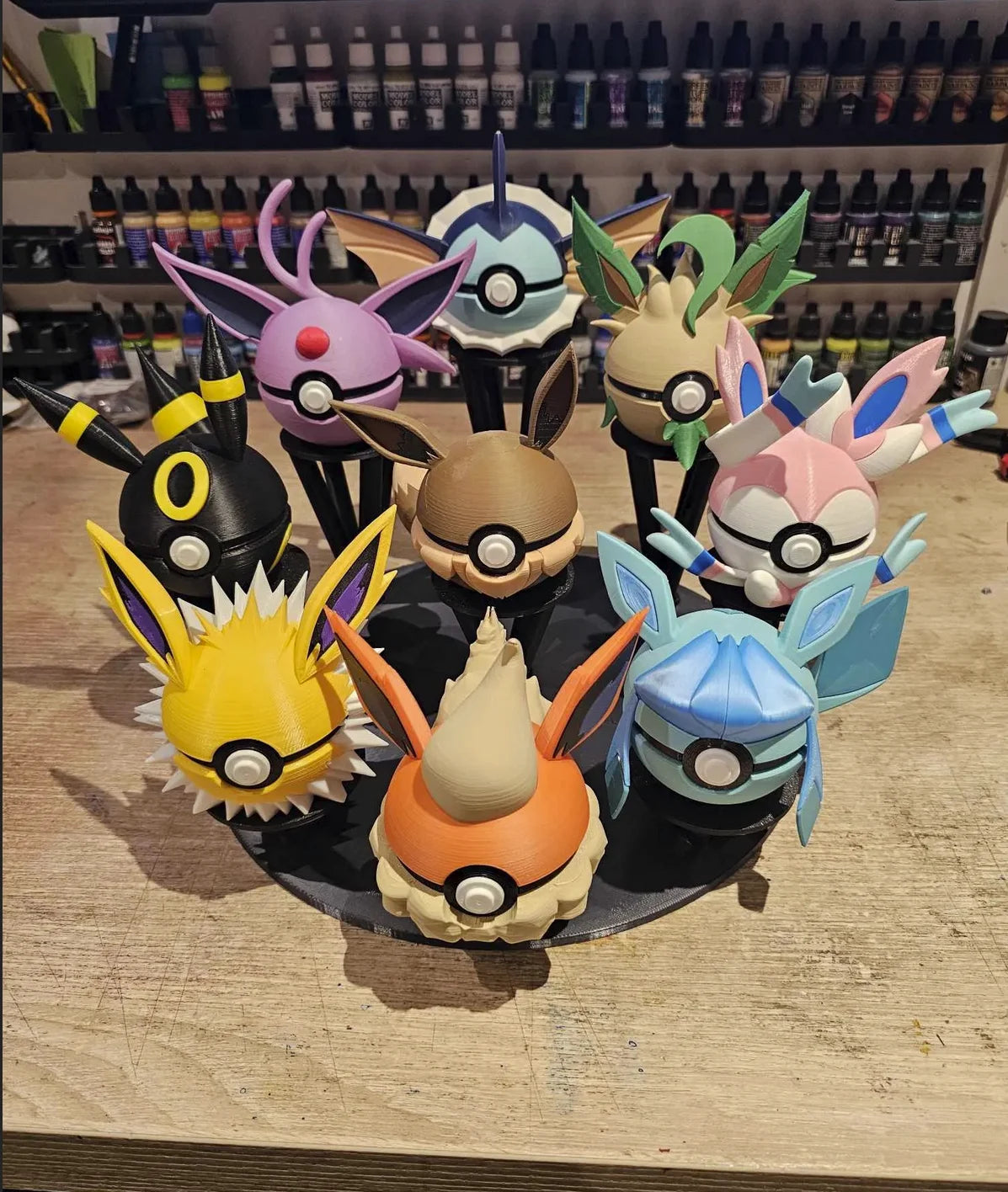 3D Printed Poké Ball Pokemon Form Sphere Figures Model Statue Desktop Ornament Model Trendy Toy Surprise Gift Collectible