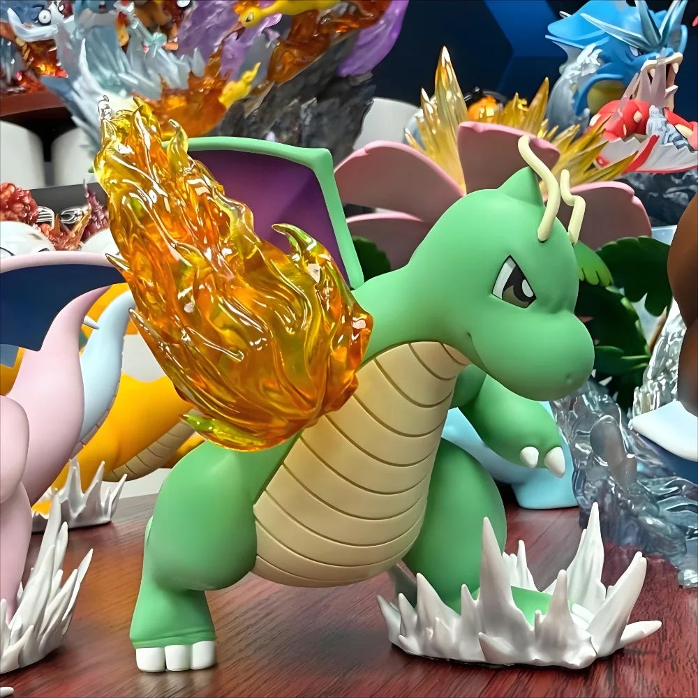 10cm/3.93in Anime Pokemon Figure Fire Punch Dragonite Action Figures Pvc Collection Model Toys for Children Gifts