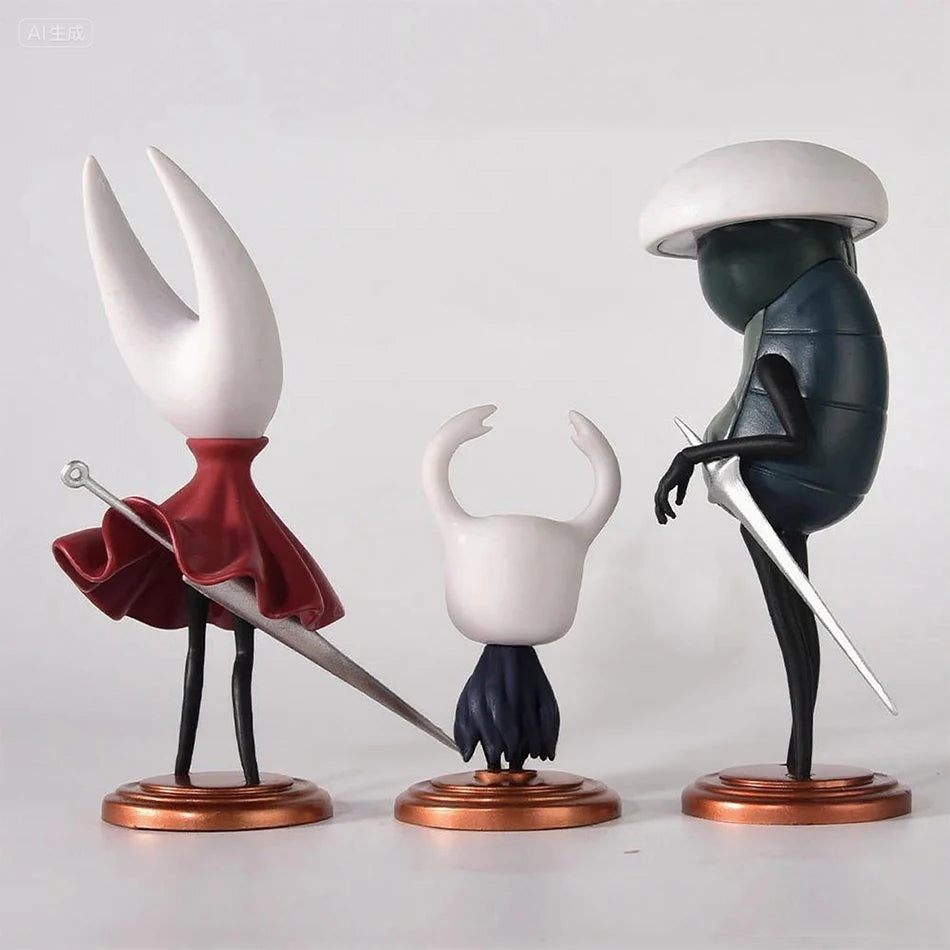 3pcs/6pcs Hollow Knight Silk Song Knight Hornet Grub Zote Quirrel Shade Cornifer Myla PVC Figure Model Ornament Toy Collection G