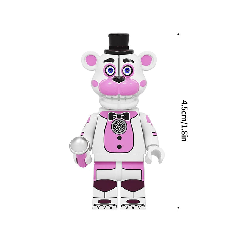 Mini Bricks Bonnie Ornament Building Block Games Figure Chica Foxy Bear Freddy Fazbear Toy Accessories Party Gifts