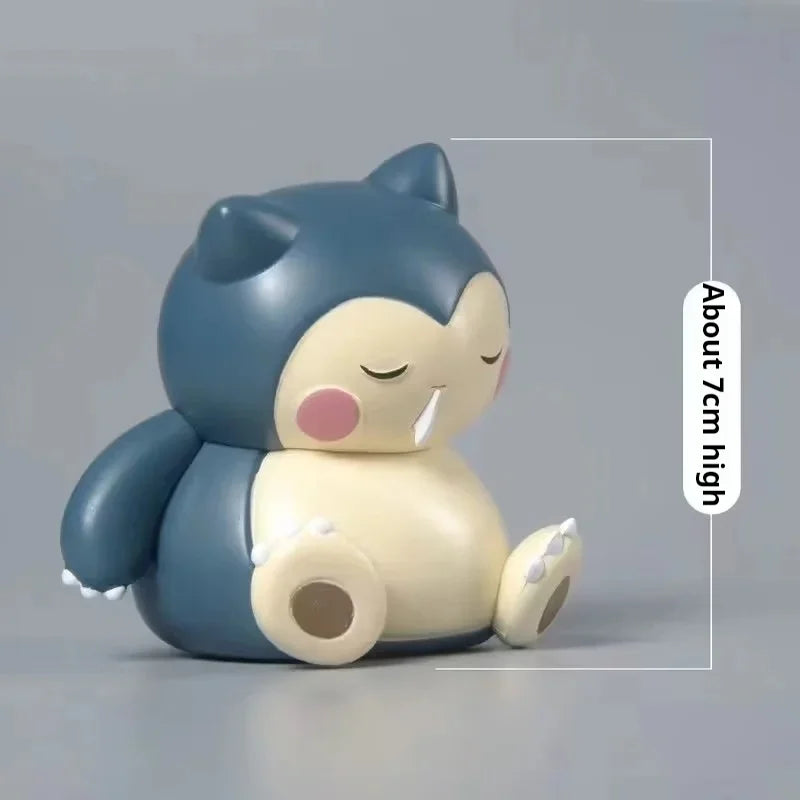 Kawaii Anime Pokemon Snorlax Psyduck Action Figure Cute Model Car Ornaments Gifts Home Portable Ornaments Decoration Toys Gifts
