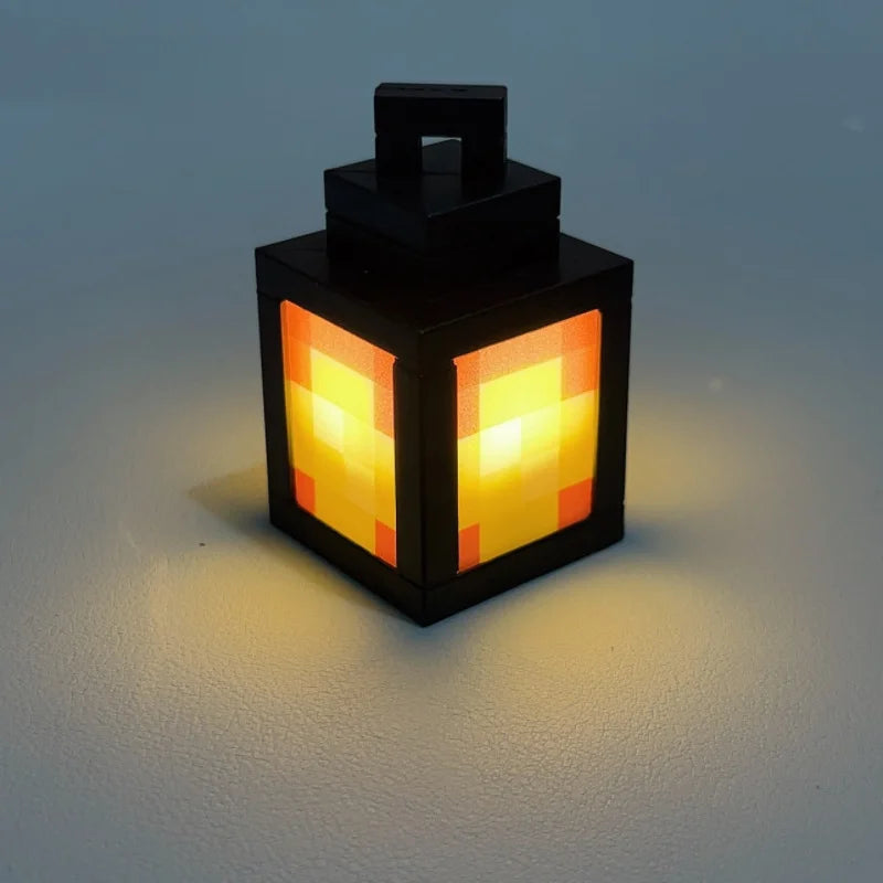 16 Colors Luminous Lantern Nightlight Game Pixel Style Atmosphere Light Rechargeable DIY Home Decor Ornament Festival Lantern