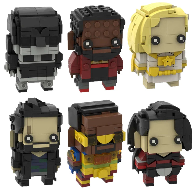Moive Series Black Robe Team Action Character Building Blocks MOC  Starlight Assembly Model Puzzle Toy Birthday Gift
