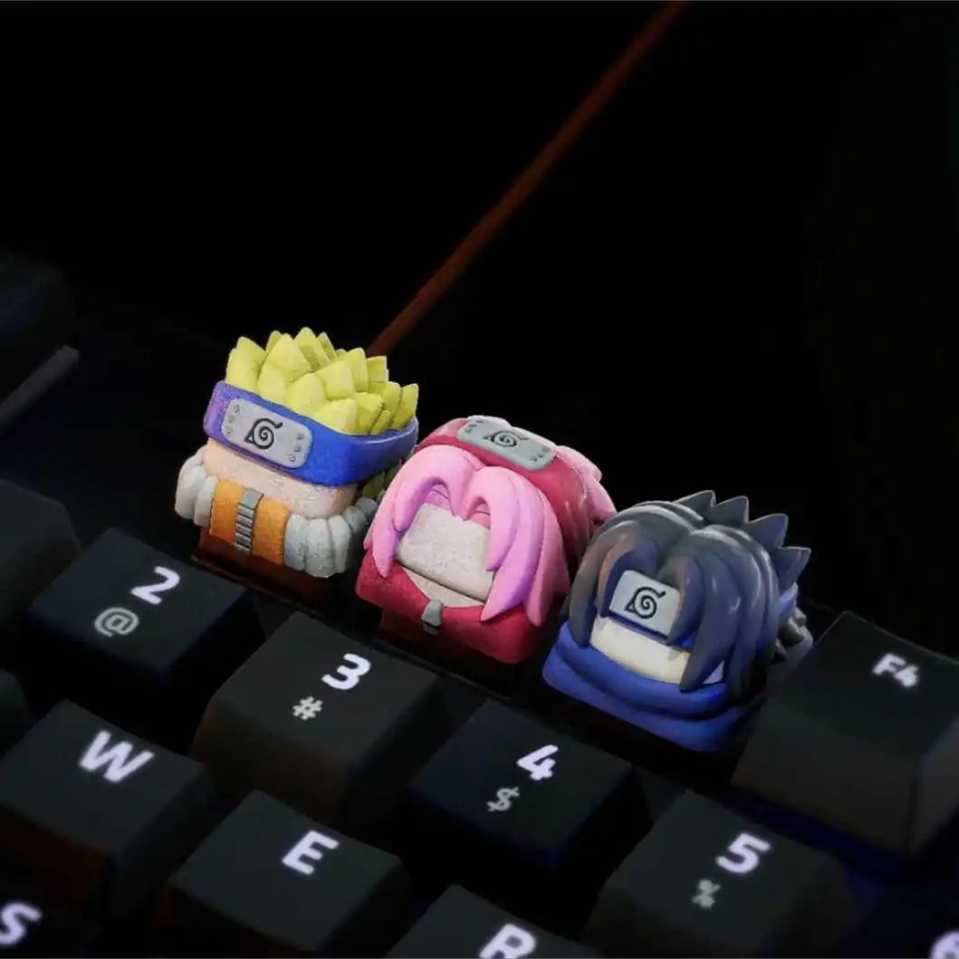 New Cartoon Naruto Sasuke Mechanical Keycap Haruno Sakura Keyboard Keycaps Animation Peripheral Creative Keycaps Gift