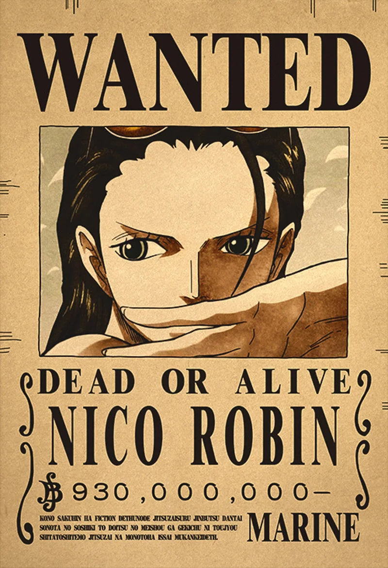 One Piece Luffy Gear 5 Nika Billion Bounty Wanted Posters Four Emperors Anime Action Figures Vintage Wall Decoration Poster Toys