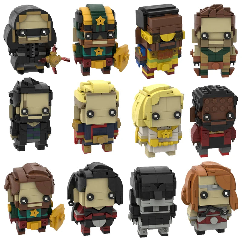 Moive Series Black Robe Team Action Character Building Blocks MOC  Starlight Assembly Model Puzzle Toy Birthday Gift