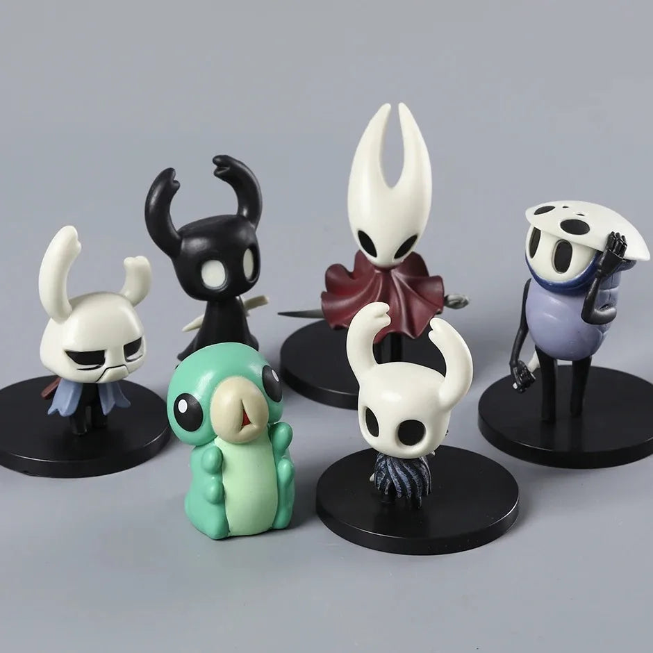 3pcs/6pcs Hollow Knight Silk Song Knight Hornet Grub Zote Quirrel Shade Cornifer Myla PVC Figure Model Ornament Toy Collection G