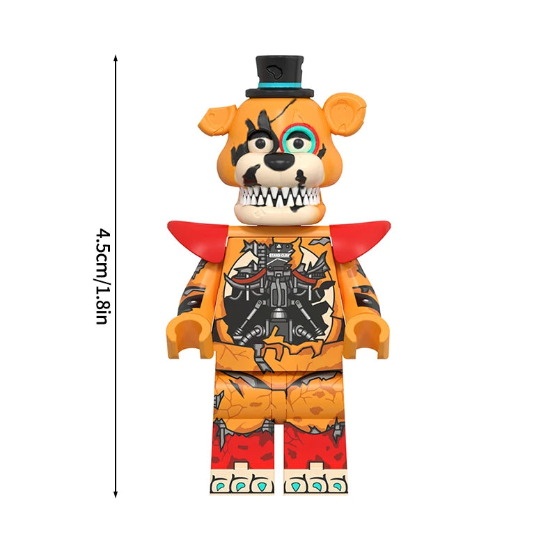 Mini Bricks Bonnie Ornament Building Block Games Figure Chica Foxy Bear Freddy Fazbear Toy Accessories Party Gifts