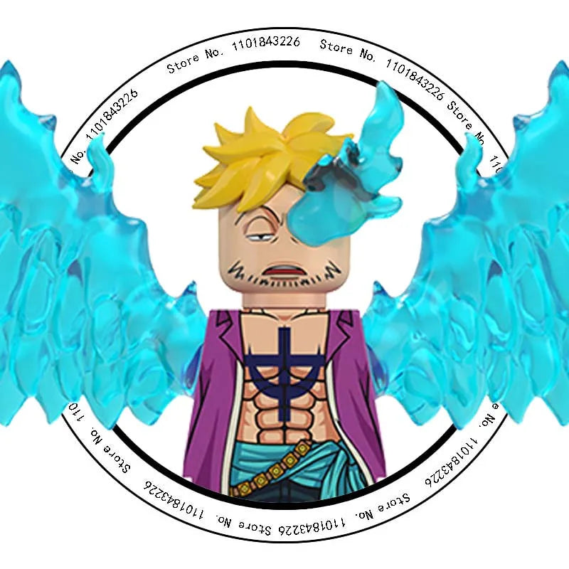 ONE PIECE Luffy  Zoro Nami Sanji Chopper Bloques de construcción Mini Figuras de acción Accesorios Regalos de Halloween y Navidad para niños