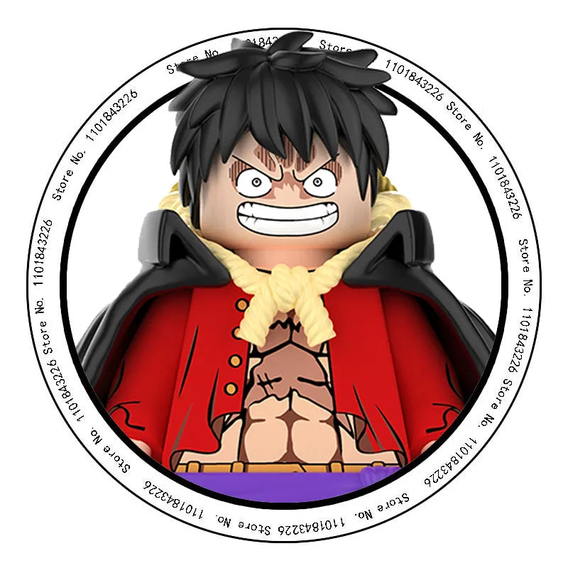 ONE PIECE Luffy  Zoro Nami Sanji Chopper Bloques de construcción Mini Figuras de acción Accesorios Regalos de Halloween y Navidad para niños