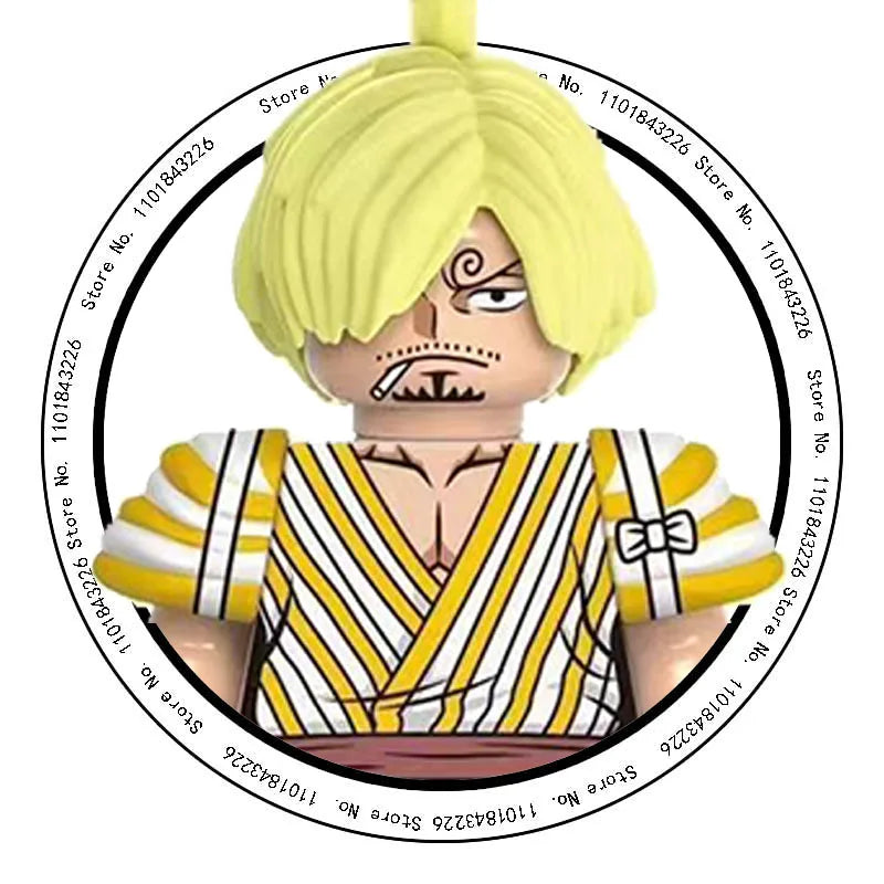 ONE PIECE Luffy  Zoro Nami Sanji Chopper Bloques de construcción Mini Figuras de acción Accesorios Regalos de Halloween y Navidad para niños