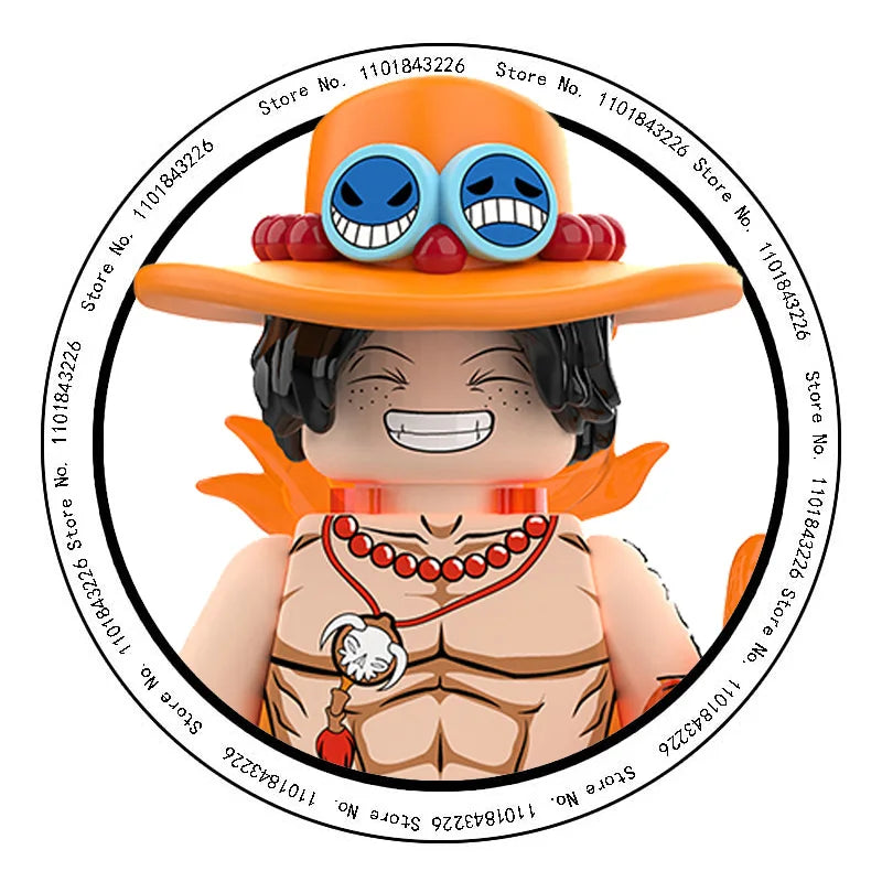 ONE PIECE Luffy  Zoro Nami Sanji Chopper Bloques de construcción Mini Figuras de acción Accesorios Regalos de Halloween y Navidad para niños