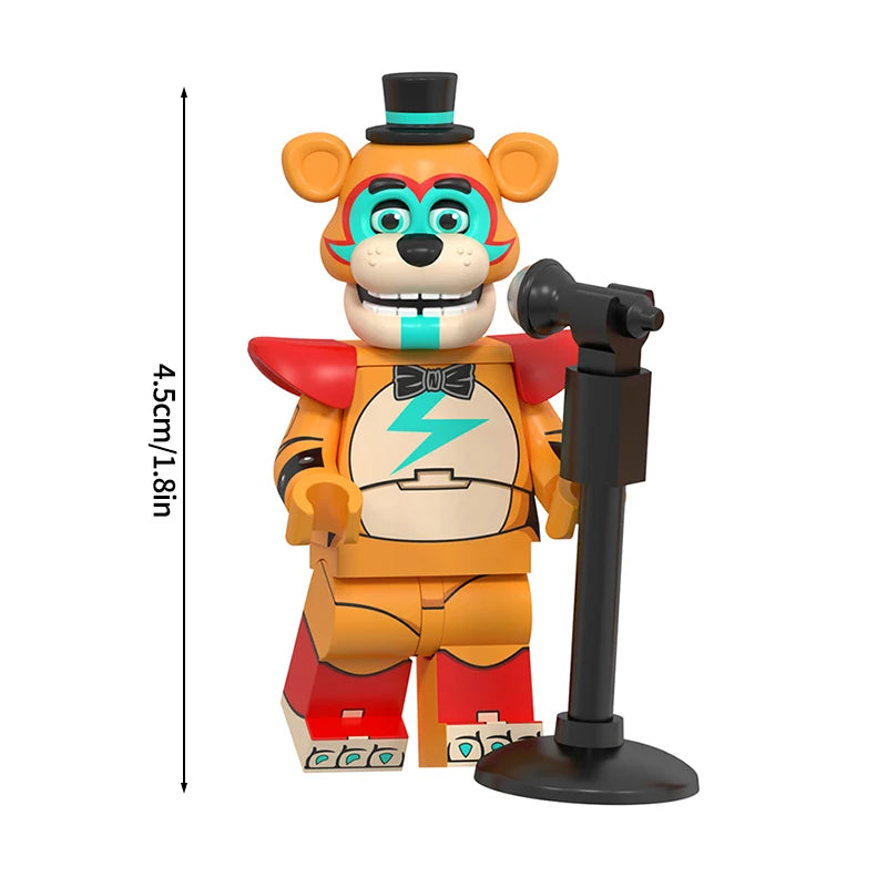 Mini Bricks Bonnie Ornament Building Block Games Figure Chica Foxy Bear Freddy Fazbear Toy Accessories Party Gifts