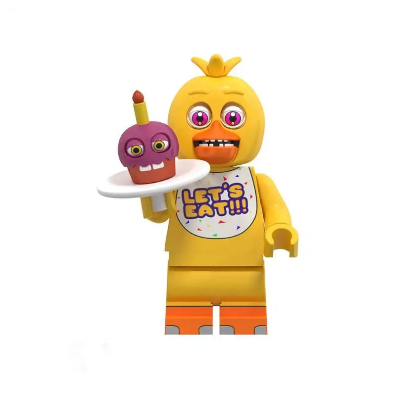 Mini Bricks Bonnie Ornament Building Block Games Figure Chica Foxy Bear Freddy Fazbear Toy Accessories Party Gifts