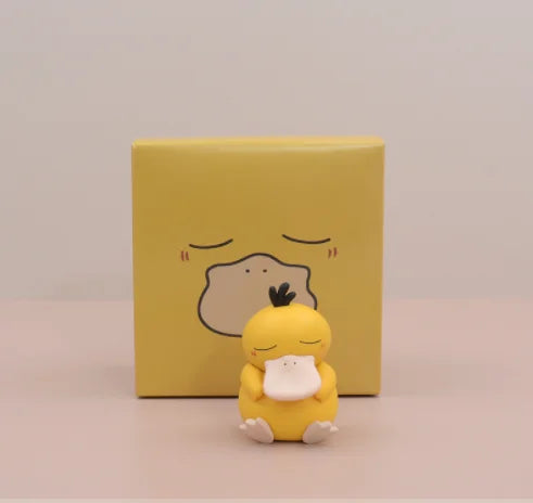 Kawaii Anime Pokemon Snorlax Psyduck Action Figure Cute Model Car Ornaments Gifts Home Portable Ornaments Decoration Toys Gifts