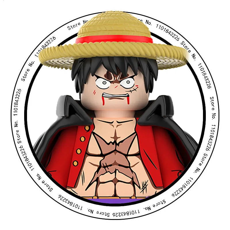 ONE PIECE Luffy  Zoro Nami Sanji Chopper Bloques de construcción Mini Figuras de acción Accesorios Regalos de Halloween y Navidad para niños