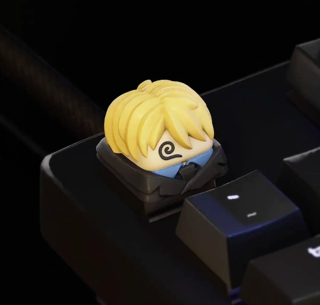One Piece Keycaps 3D Custom Artisan Luffy Zoro Sanji Anime Character Keycaps For Mechanical Keyboard Anime Game Fans