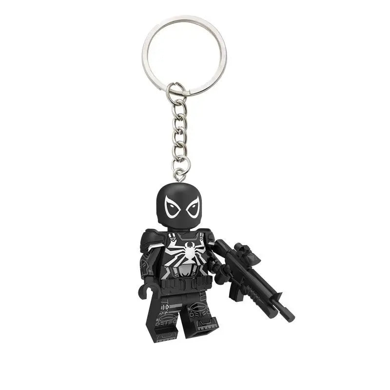 Marvel Spider-Man Keychain Creative Cartoon Character School Bag Pendant Kawaii Gift Toy Cute Keychain Jewelry Desktop Ornament