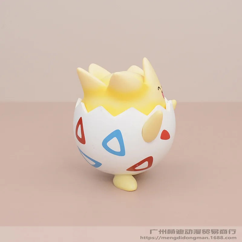 Kawaii Pokemon Happy Togepi Anime Figure Car Desktop Ornament Cute Model Doll Boys And Girls Toys Surprise Gift Collectible