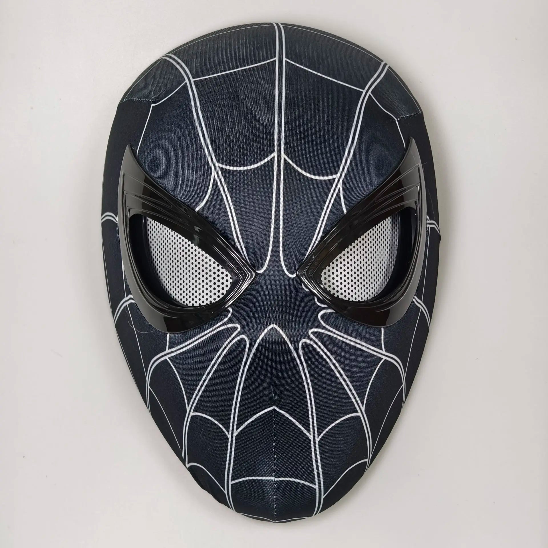 Breathable Spider Man Headset with chin, operable blink, touch, glowing mask, Miles Halloween cosplay, boys' headgear toy