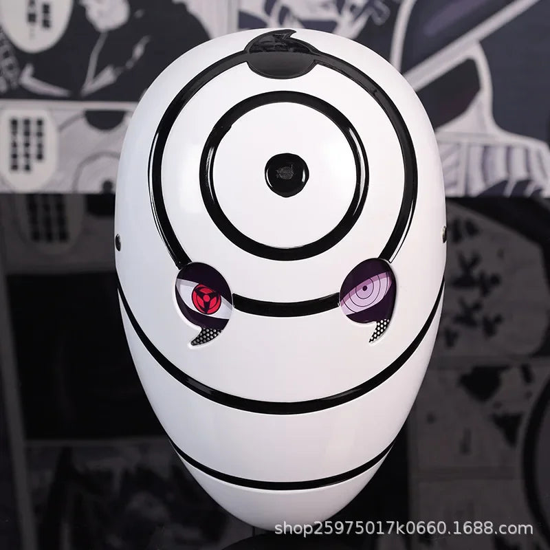 Naruto Mask Cosplay Uchiha Obito Shine Mask Akatsuki Sasuke Sharingan Cartoon Mask Shine Highly Imitative Mask Anime Halloween