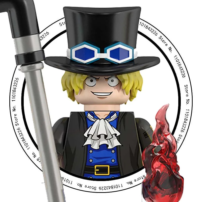 ONE PIECE Luffy  Zoro Nami Sanji Chopper Bloques de construcción Mini Figuras de acción Accesorios Regalos de Halloween y Navidad para niños