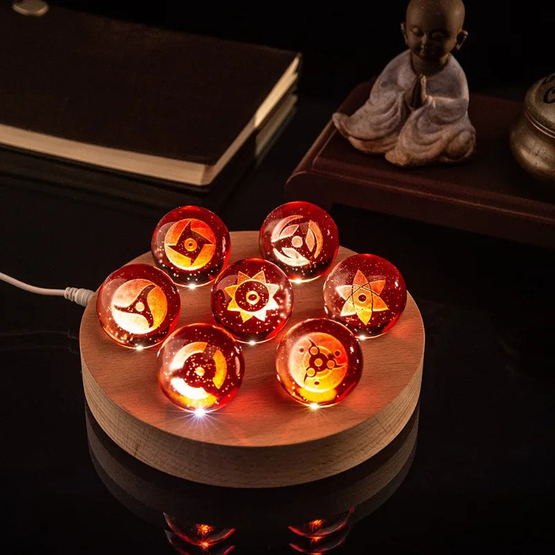 Anime Naruto Writing Eye Crystal Ball Set Creative Desktop Decoration Practical Souvenir Gift for Boyfriend Graduation Gifts