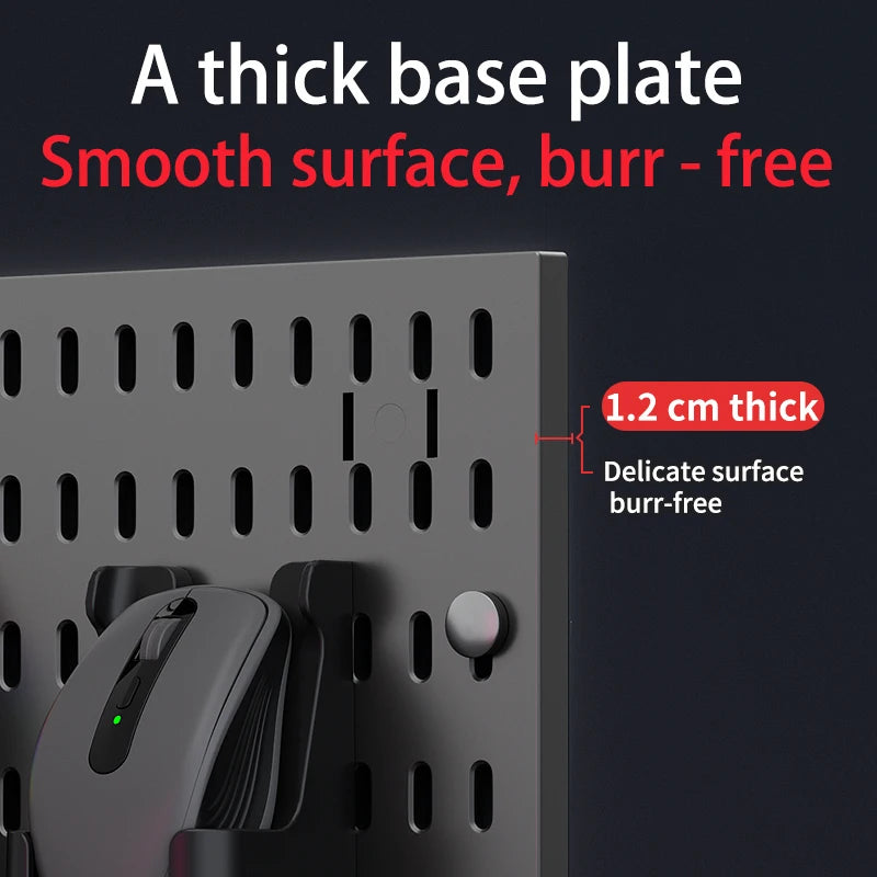 Pegboard combination desktop storage kit, vertical and clip-type pegboard display panels, suitable for home office storage.